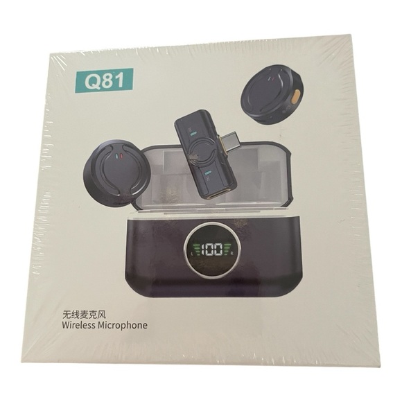 K721 Professional Wireless Collar Clip Microphone 60 Hours Battery Life NIB